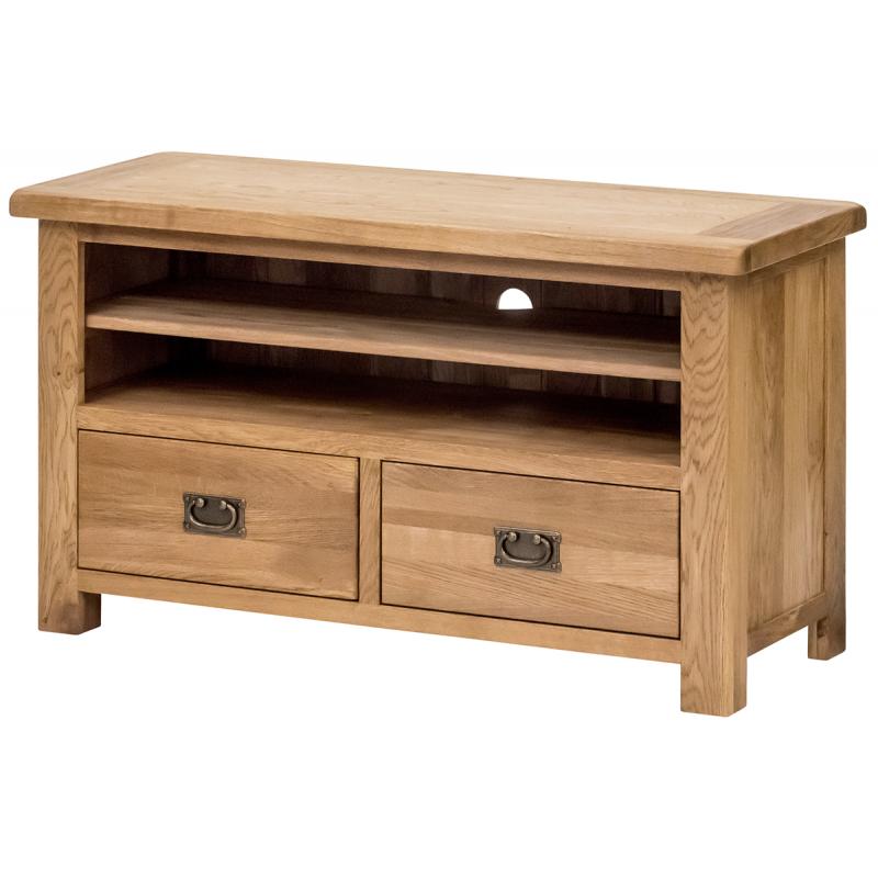 Kingsbury Solid Oak TV Unit With Drawers